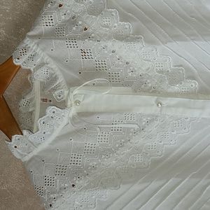 Vintage Button down lace blouse